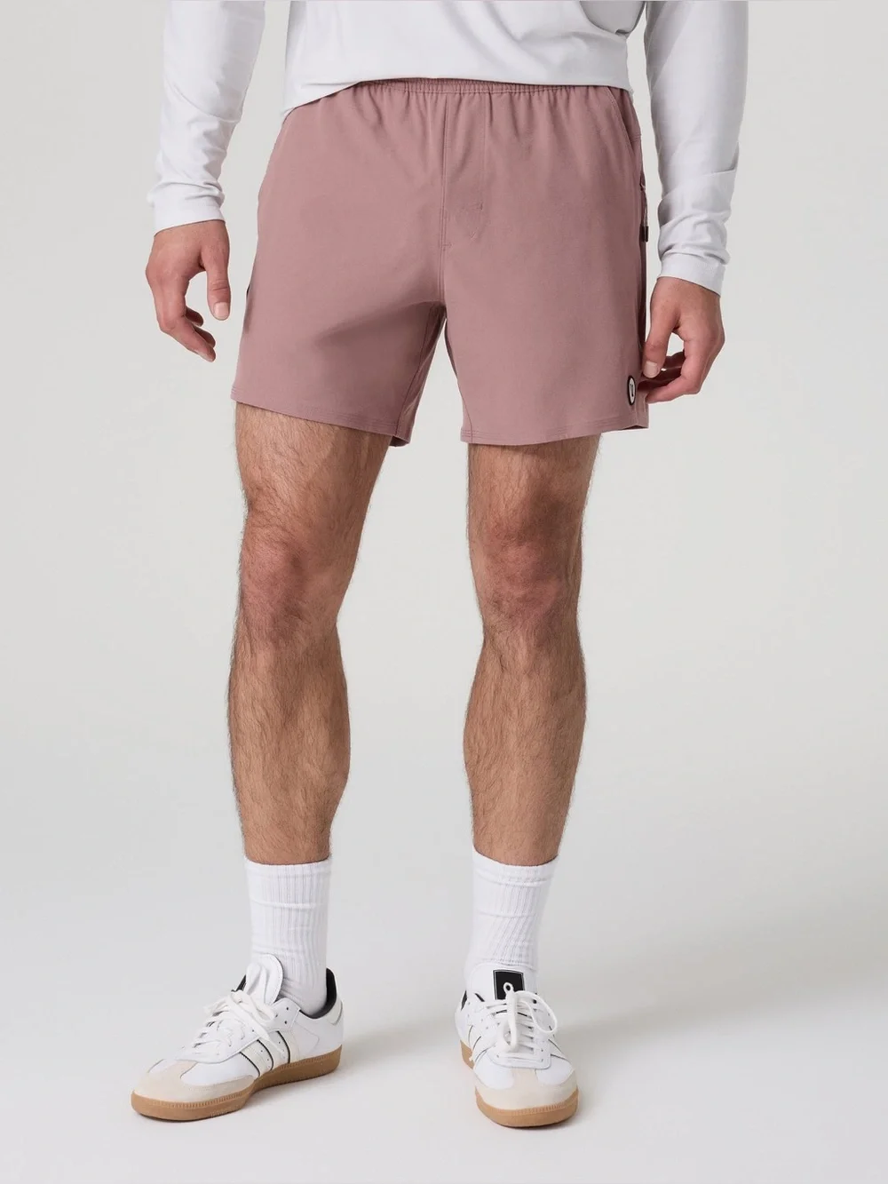 Vuori Men’s Unlined Maverick Volley Shorts in Zion Rose, Size Medium